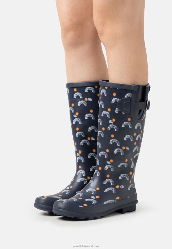 Z62T2268 Women Anna Field Wellies Dark Blue