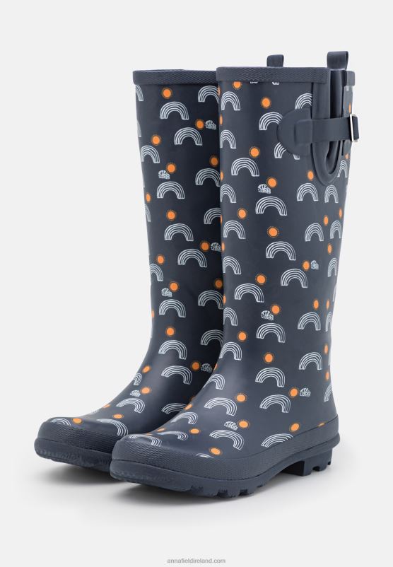 Z62T2268 Women Anna Field Wellies Dark Blue