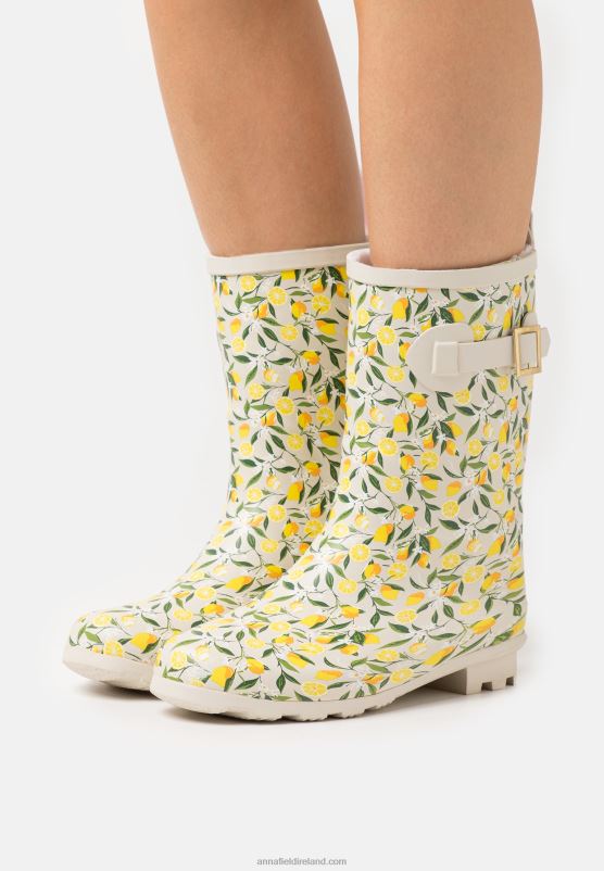 Z62T2269 Women Anna Field Wellies Yellow/Beige