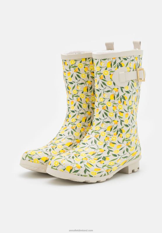 Z62T2269 Women Anna Field Wellies Yellow/Beige