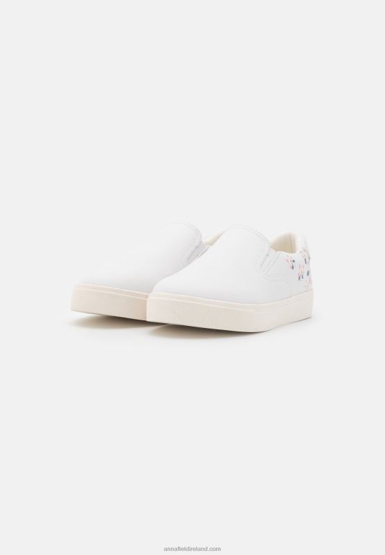 Z62T1798 Women Anna Field Slip-Ons White