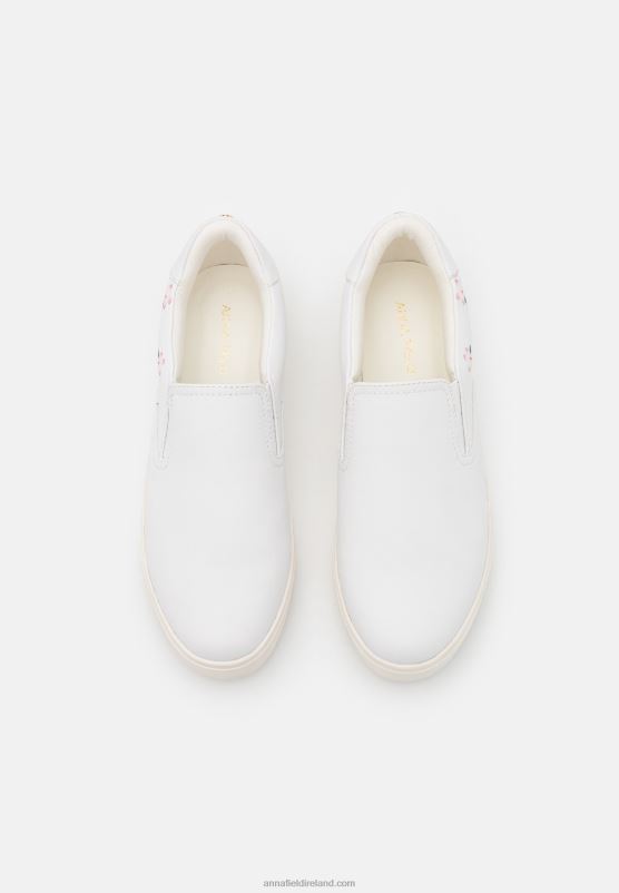 Z62T1798 Women Anna Field Slip-Ons White