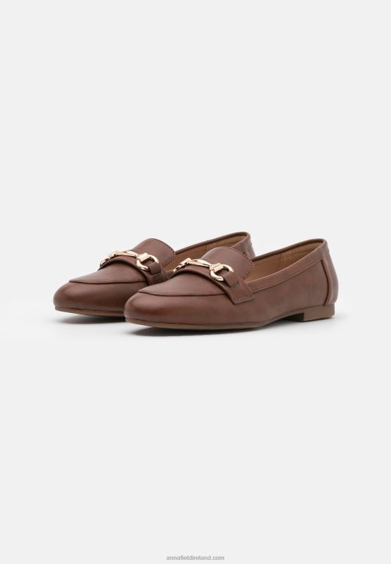 Z62T1800 Women Anna Field Slip-Ons Cognac