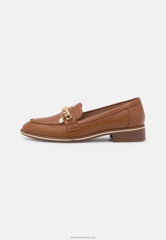 Z62T1811 Women Anna Field Slip-Ons Cognac
