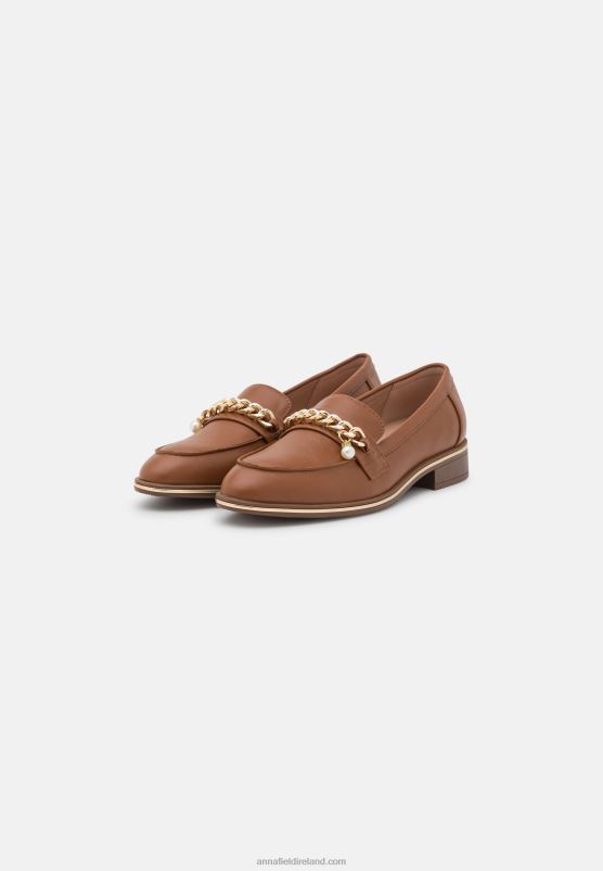 Z62T1811 Women Anna Field Slip-Ons Cognac