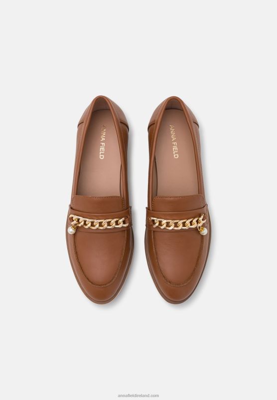 Z62T1811 Women Anna Field Slip-Ons Cognac