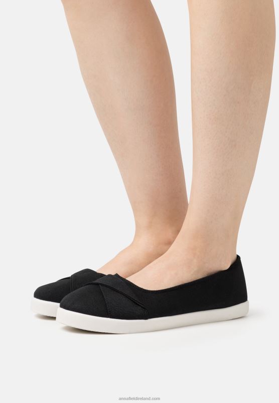 Z62T1812 Women Anna Field Slip-Ons Black