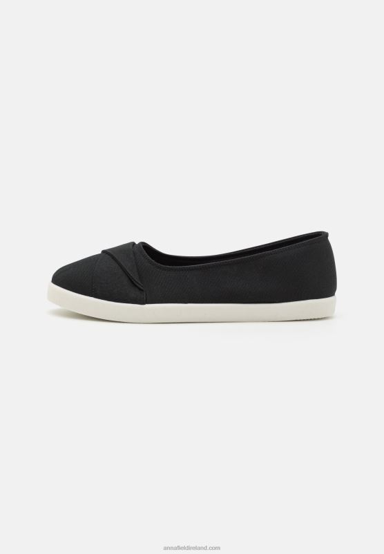 Z62T1812 Women Anna Field Slip-Ons Black