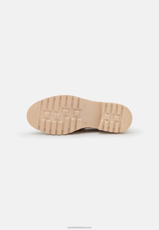 Z62T1822 Women Anna Field Leather Slip-Ons Cognac