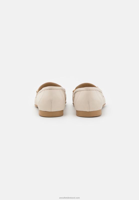Z62T1823 Women Anna Field Leather Slip-Ons Off White