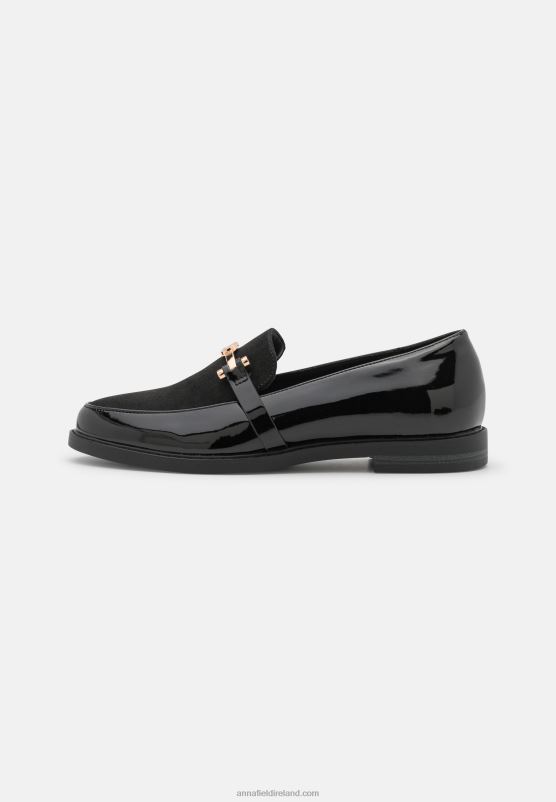 Z62T1824 Women Anna Field Slip-Ons Black