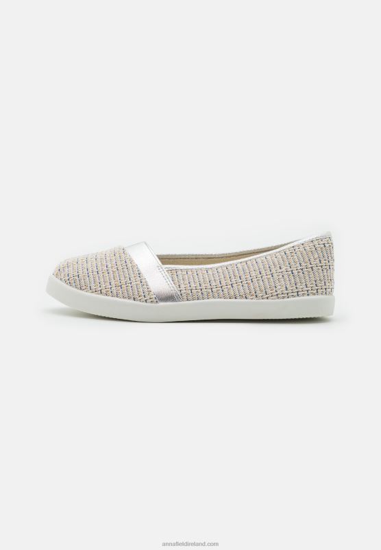 Z62T1826 Women Anna Field Slip-Ons Silver