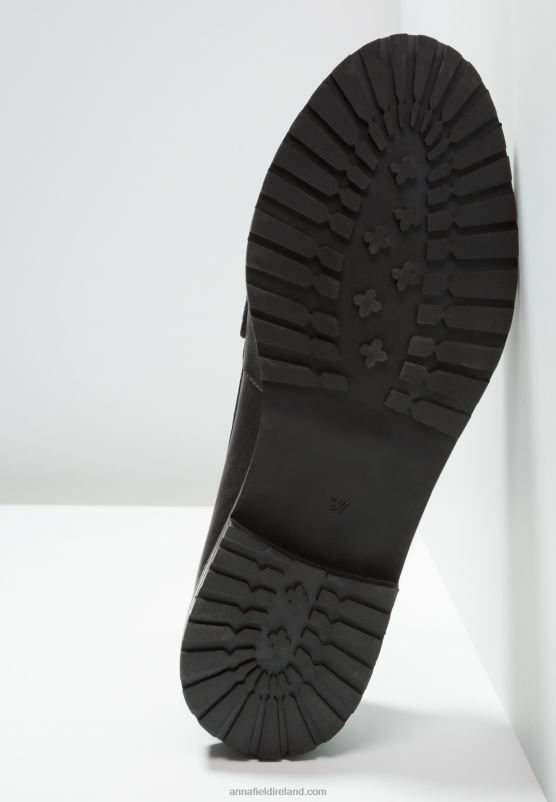 Z62T1829 Women Anna Field Leather Slip-Ons Black