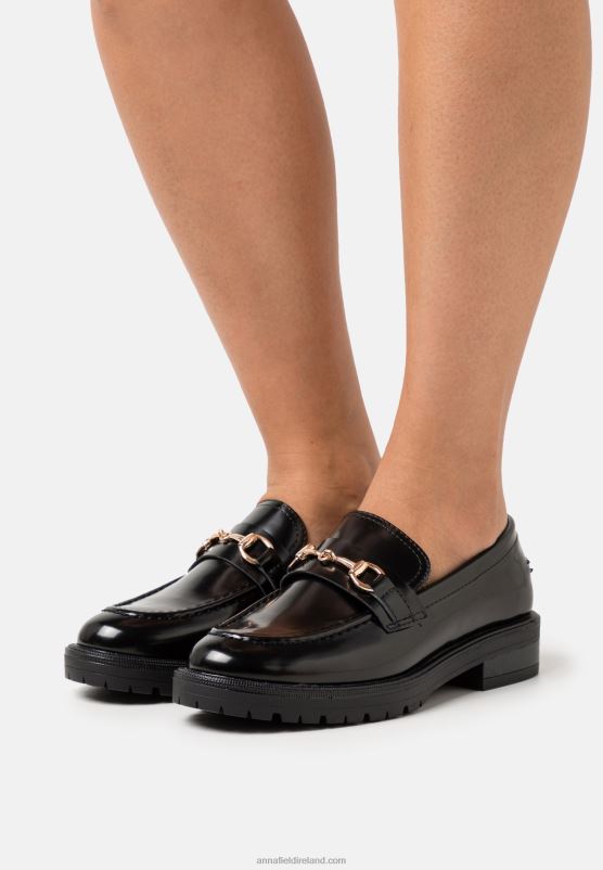 Z62T1831 Women Anna Field Slip-Ons Black