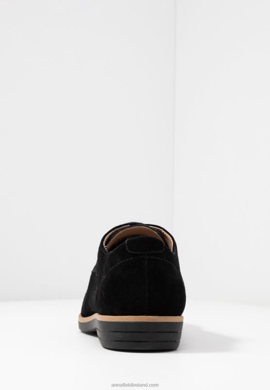 Z62T1854 Women Anna Field Leather Lace-Ups Black