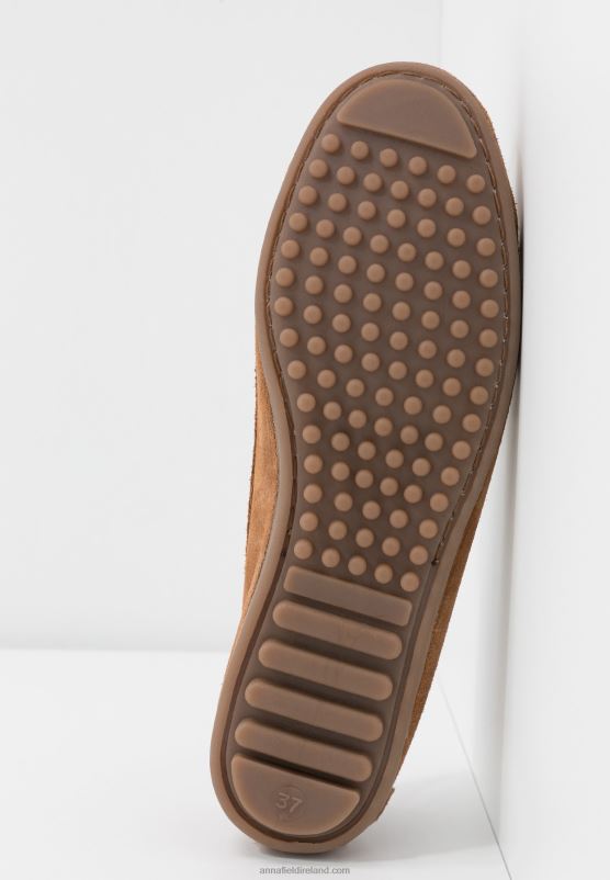 Z62T1858 Women Anna Field Leather Moccasins Cognac