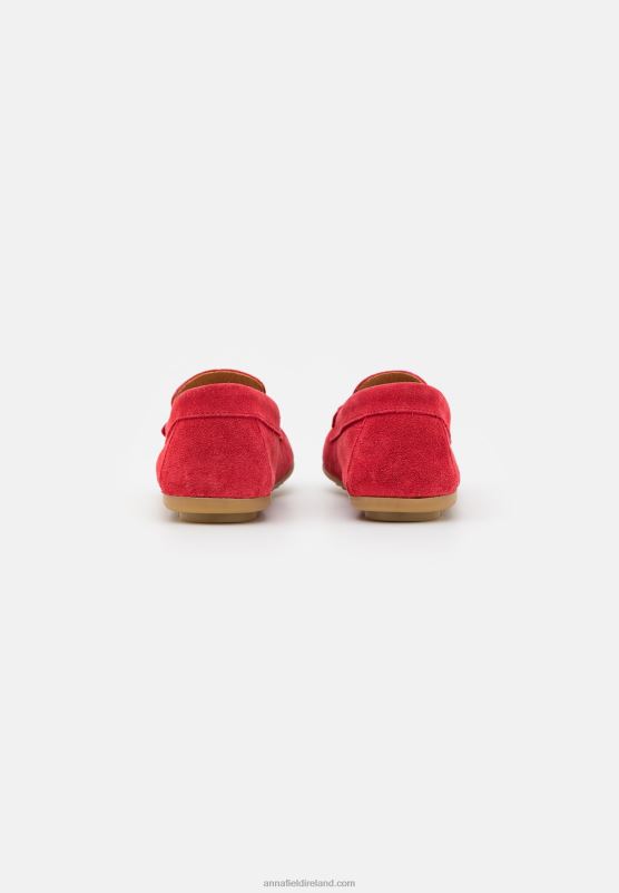 Z62T1861 Women Anna Field Leather Moccasins Red