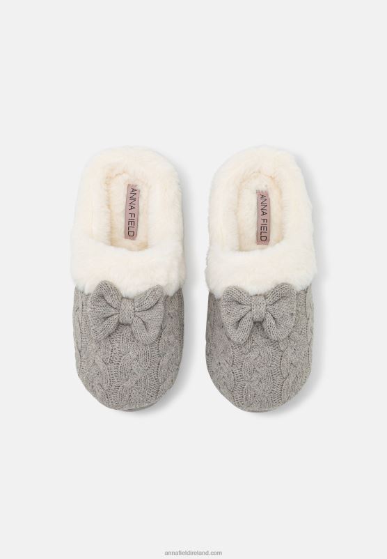 Z62T2275 Women Anna Field Slippers Light Grey