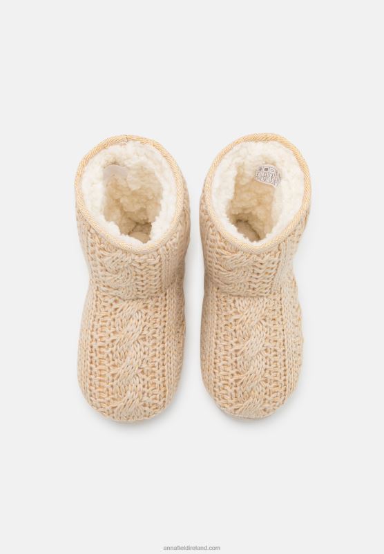 Z62T2277 Women Anna Field Gold-Metallic Thread Slippers Gold-Coloured