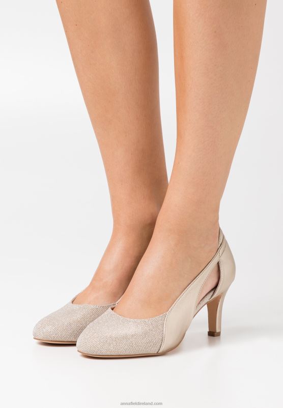Z62T1602 Women Anna Field Classic Heels Gold