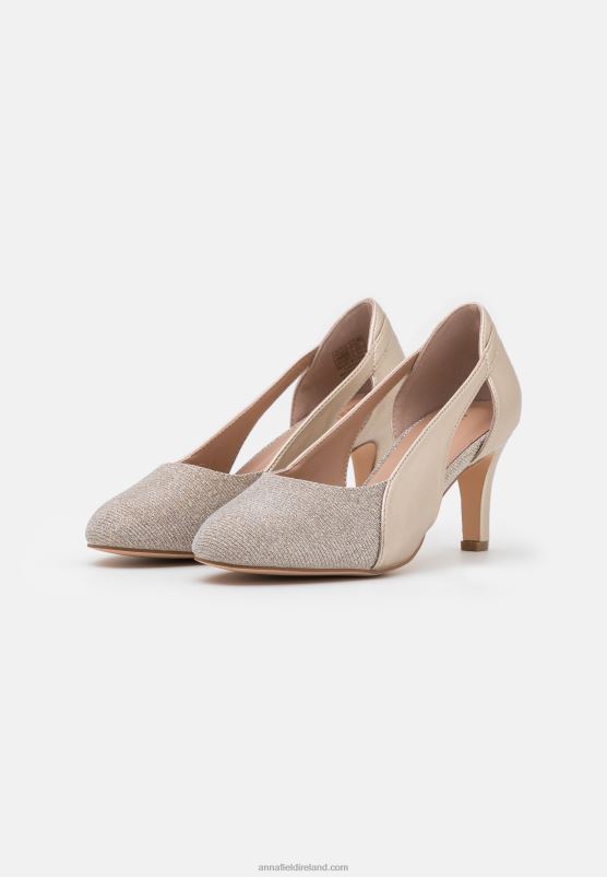 Z62T1602 Women Anna Field Classic Heels Gold