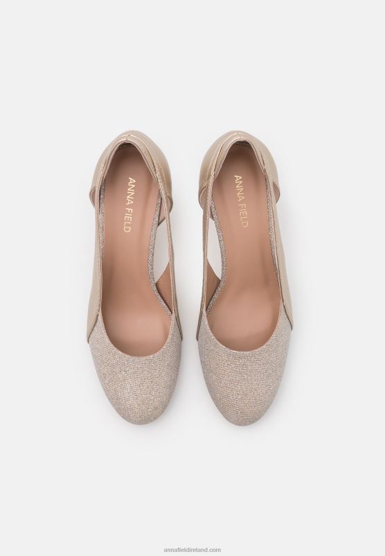 Z62T1602 Women Anna Field Classic Heels Gold