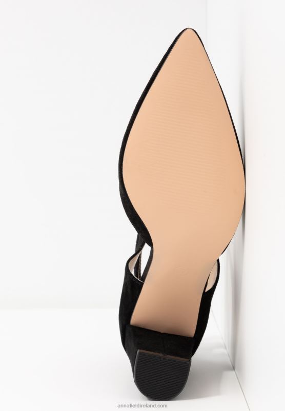 Z62T1608 Women Anna Field Leather High Heels Black