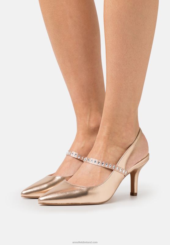 Z62T1611 Women Anna Field Classic Heels Gold
