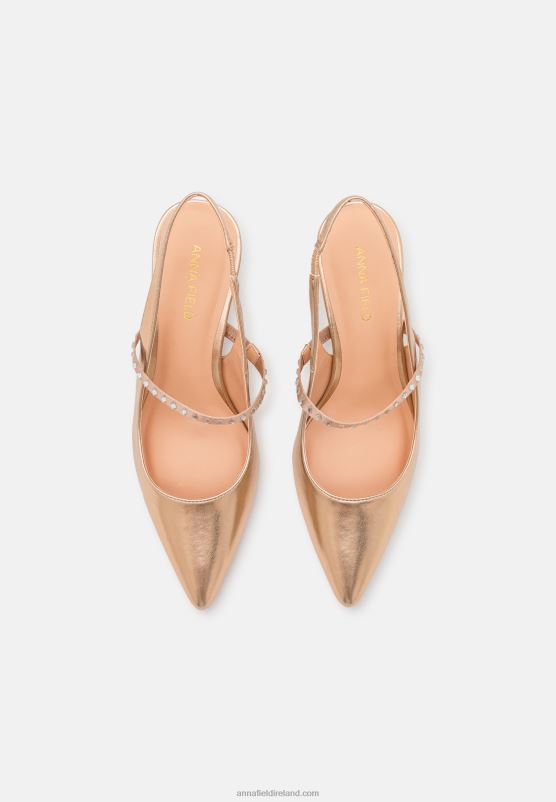 Z62T1611 Women Anna Field Classic Heels Gold