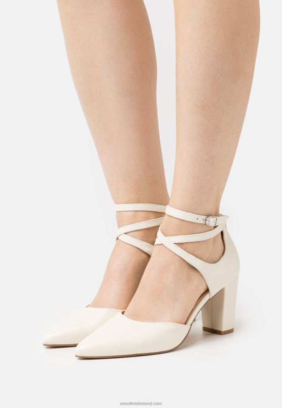 Z62T1635 Women Anna Field Leather High Heels White