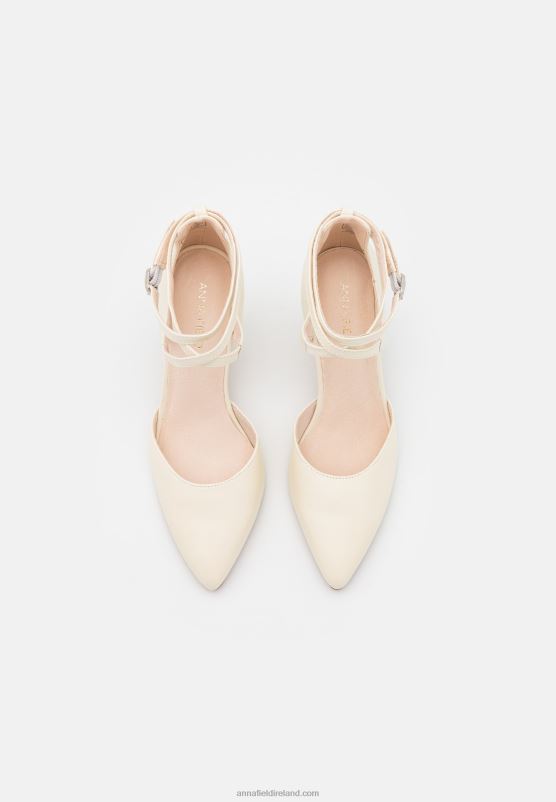 Z62T1635 Women Anna Field Leather High Heels White