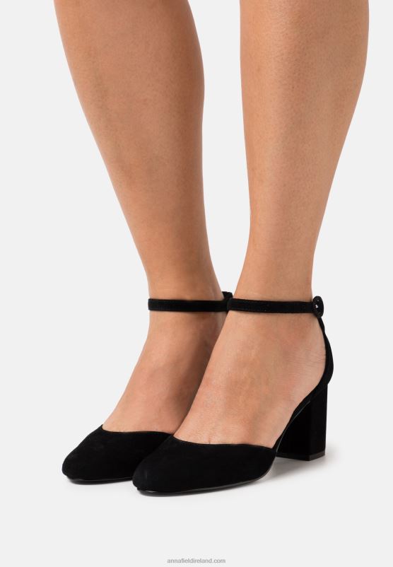 Z62T1653 Women Anna Field Leather Classic Heels Black