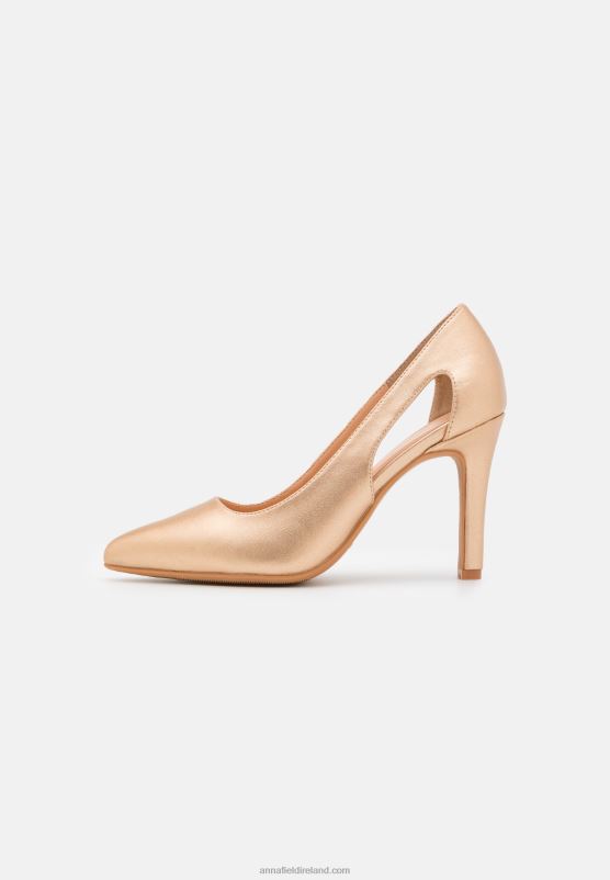 Z62T1658 Women Anna Field Classic Heels Gold