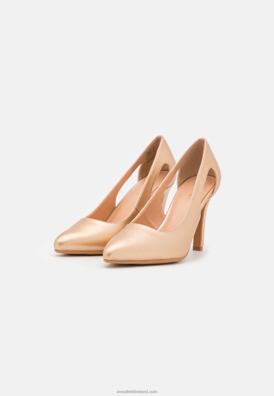 Z62T1658 Women Anna Field Classic Heels Gold