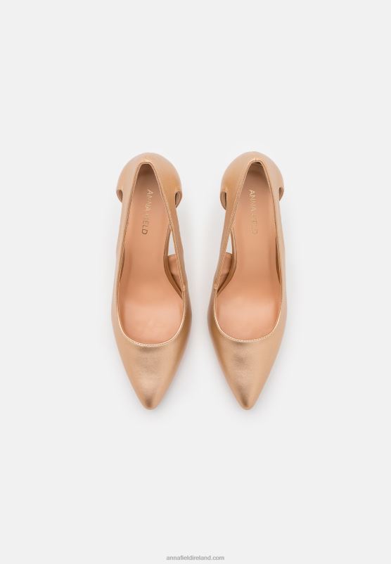 Z62T1658 Women Anna Field Classic Heels Gold