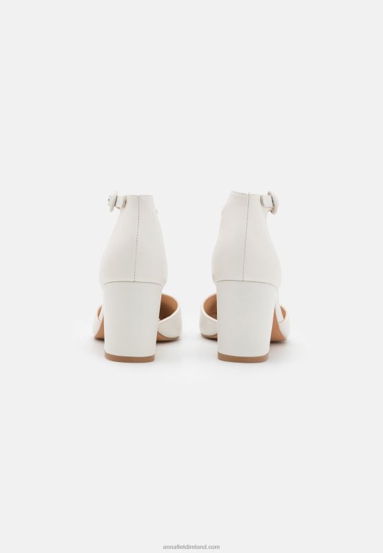 Z62T1661 Women Anna Field Leather Classic Heels White