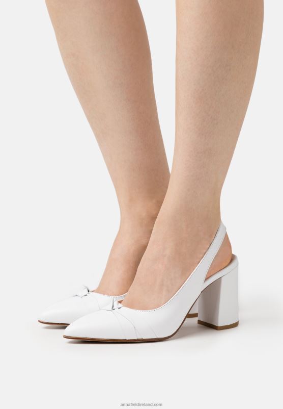 Z62T1670 Women Anna Field Leather Classic Heels White
