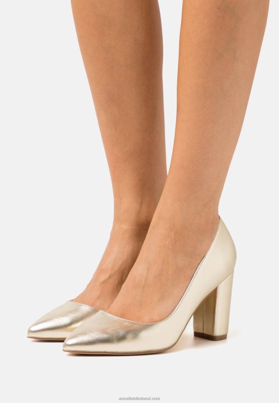 Z62T1675 Women Anna Field Classic Heels Gold