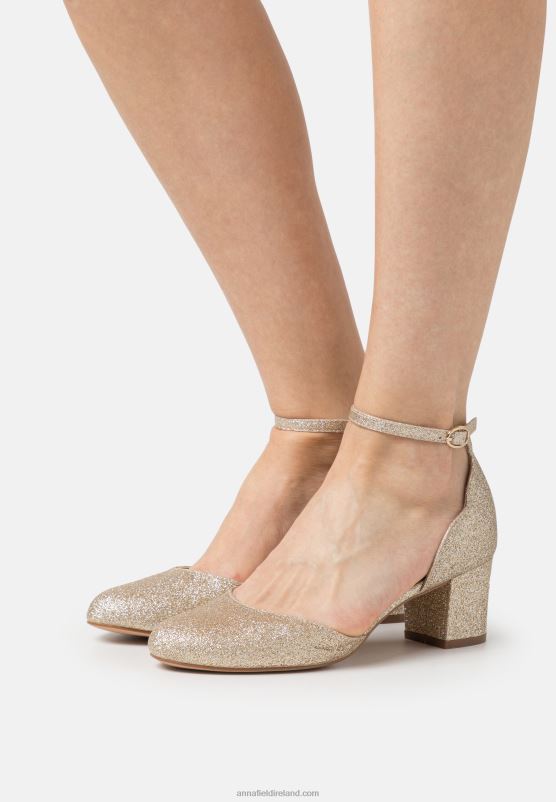 Z62T1677 Women Anna Field Classic Heels Gold