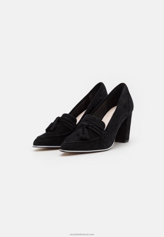 Z62T1678 Women Anna Field Leather Classic Heels Black