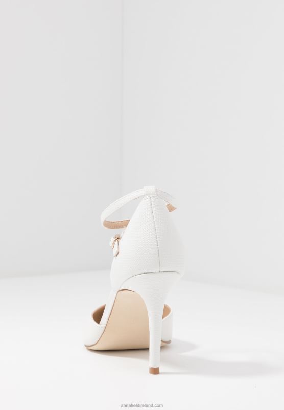 Z62T1693 Women Anna Field Leather Pumps High Heels White