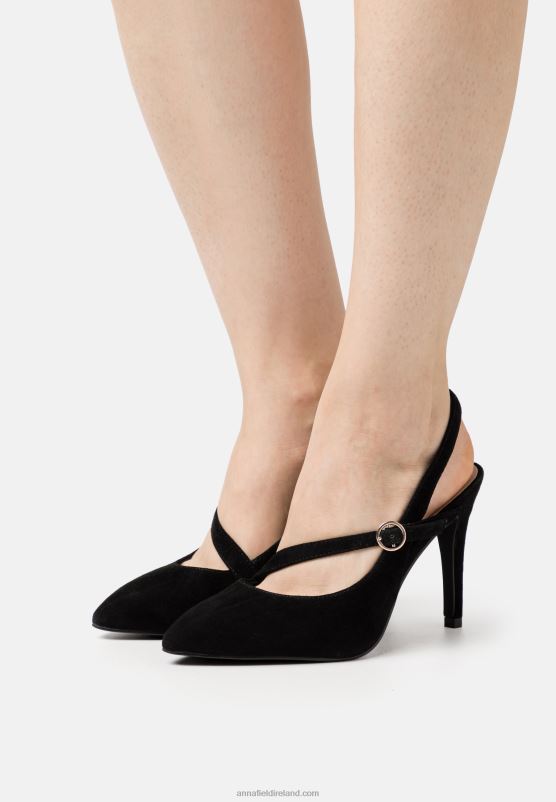 Z62T1699 Women Anna Field Leather Classic Heels Black