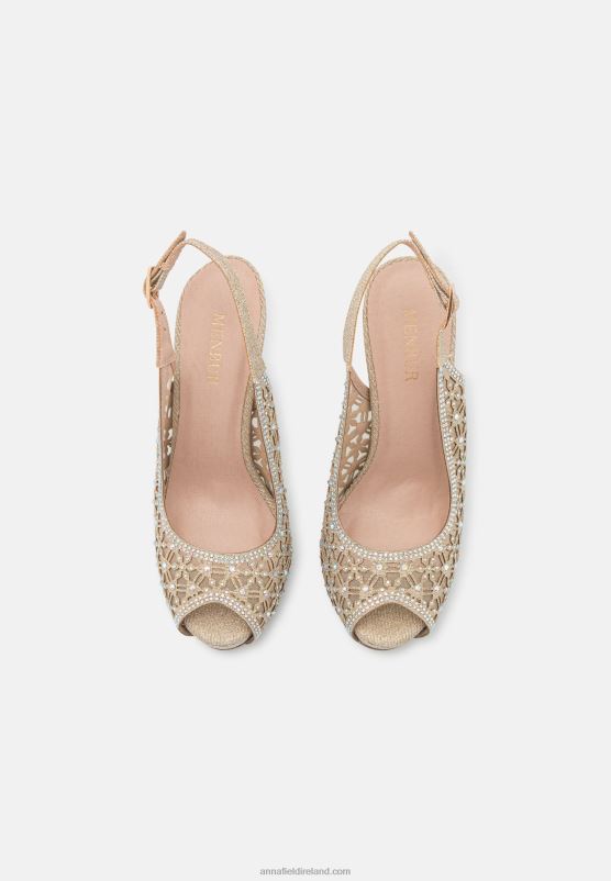 Z62T1706 Women Anna Field Platform Heels Gold