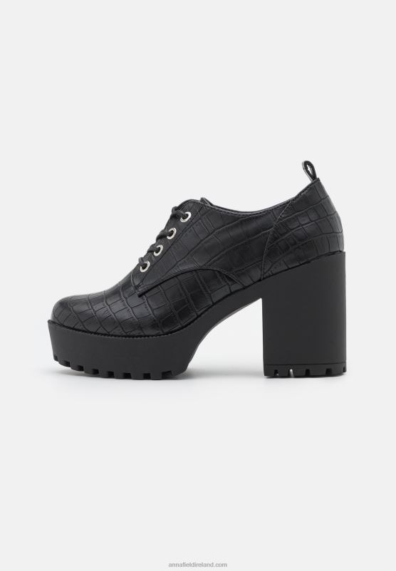 Z62T1746 Women Anna Field Lace-Up Heels Black