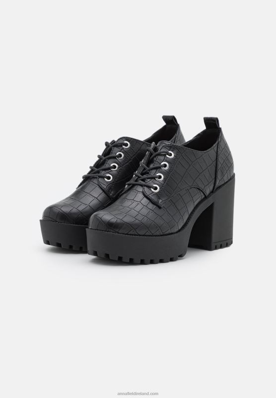 Z62T1746 Women Anna Field Lace-Up Heels Black