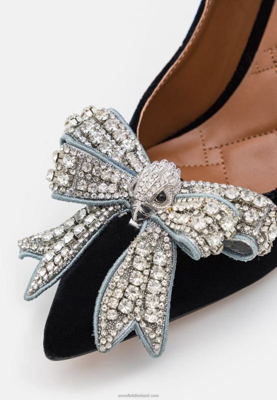 Z62T1761 Women Anna Field Belgravia Bow Classic Heels Black