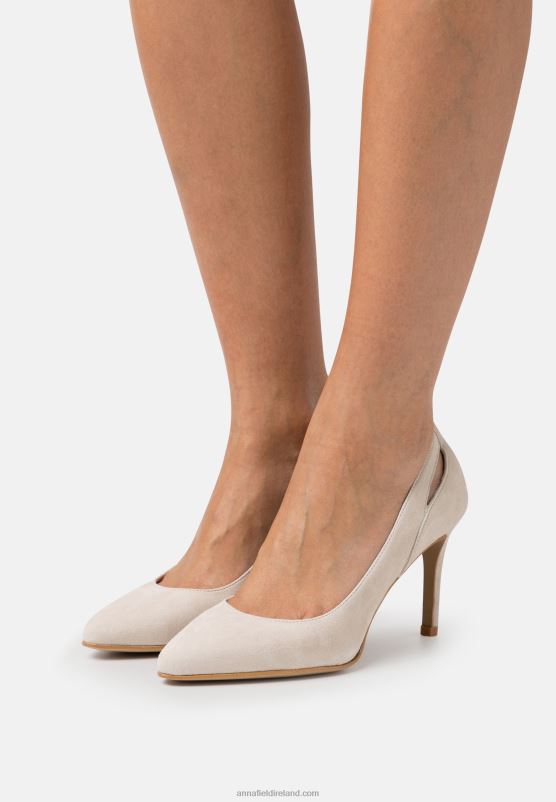 Z62T1774 Women Anna Field Leather High Heels 1Light Grey