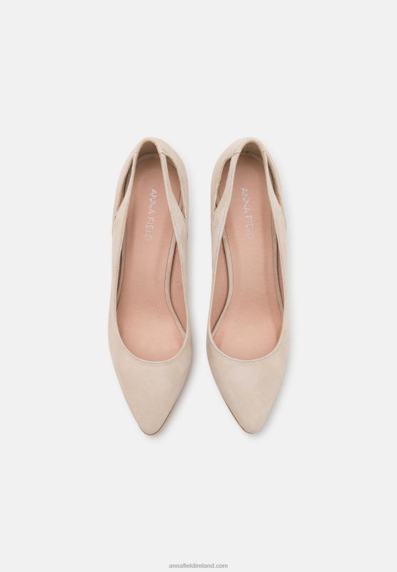 Z62T1774 Women Anna Field Leather High Heels 1Light Grey