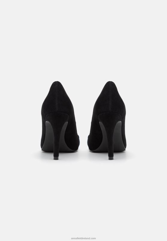 Z62T1776 Women Anna Field Leather Mia High Heels Black