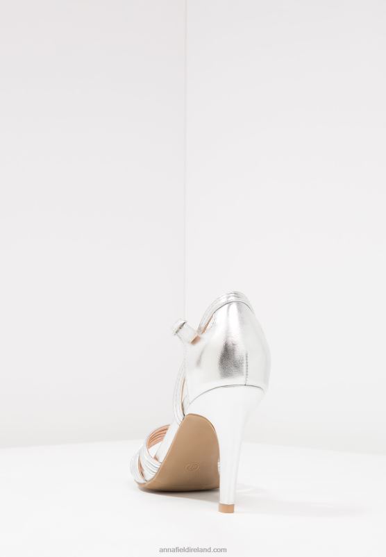 Z62T1241 Women Anna Field High Heeled Sandals Silver